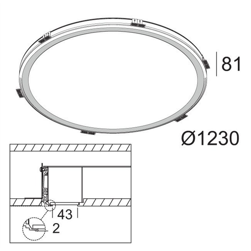Delta Light SUPER-OH! 120 SBL TRIMLESS DIM1 Recessed spot