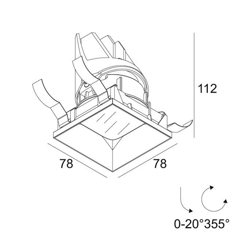 Delta Light ENTERO SQ-S TRIMLESS IP TW Built in spot