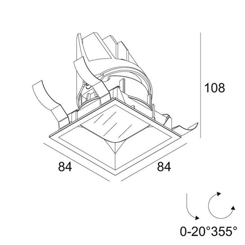 Delta Light ENTERO SQ-S IP TW Einbaustrahler
