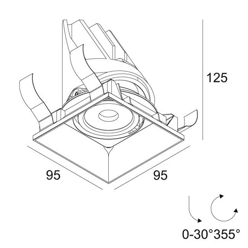 Delta Light ENTERO SQ-M TRIMLESS Built in spot