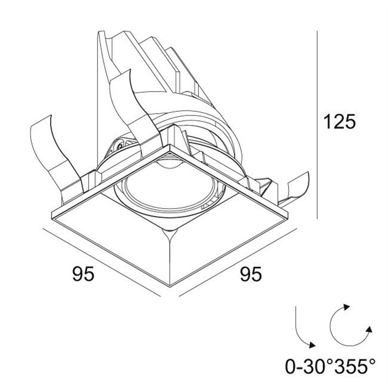 Delta Light ENTERO SQ-M TRIMLESS TW Built in spot