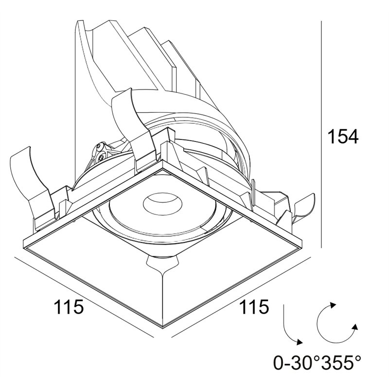 Delta Light ENTERO SQ-L TRIMLESS Einbaustrahler