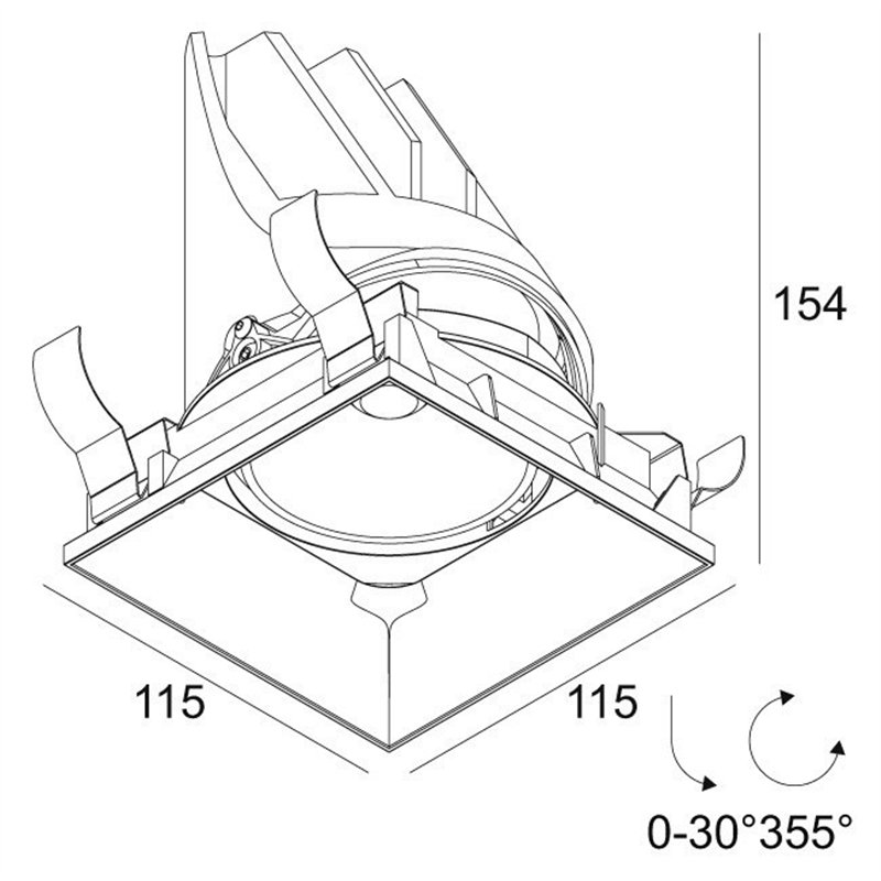 Delta Light ENTERO SQ-L TRIMLESS TW Einbaustrahler