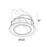 Delta Light Entero Rd-L Wallwash Tw recessed spot
