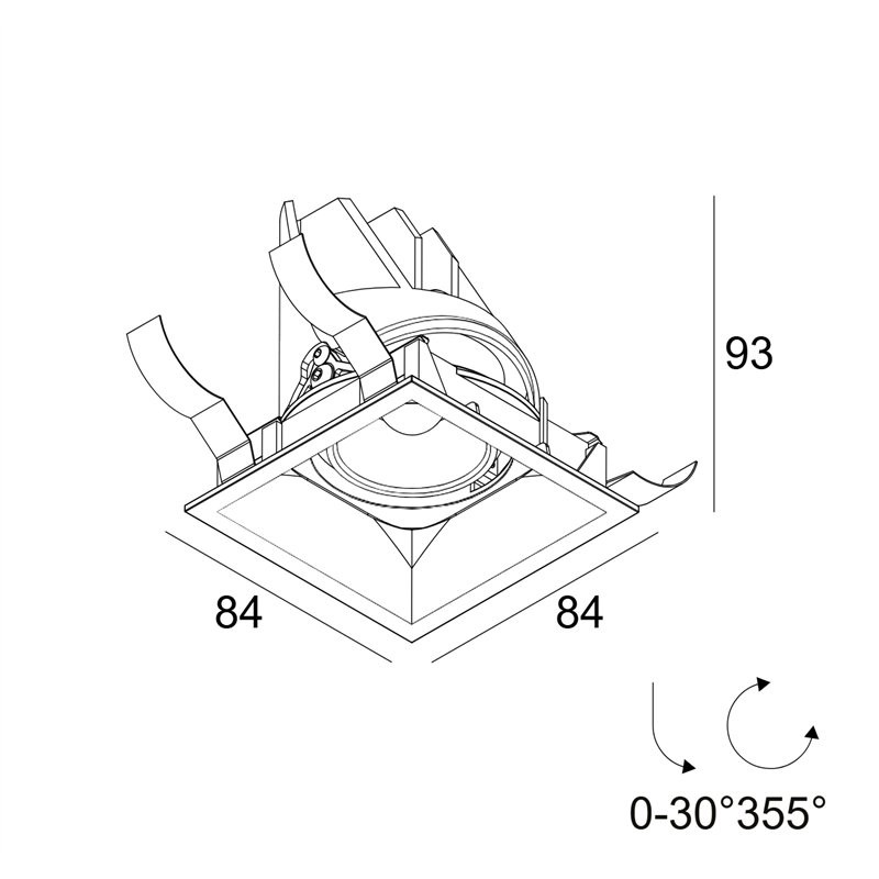 Delta Light Entero Sq-S Soft recessed spot