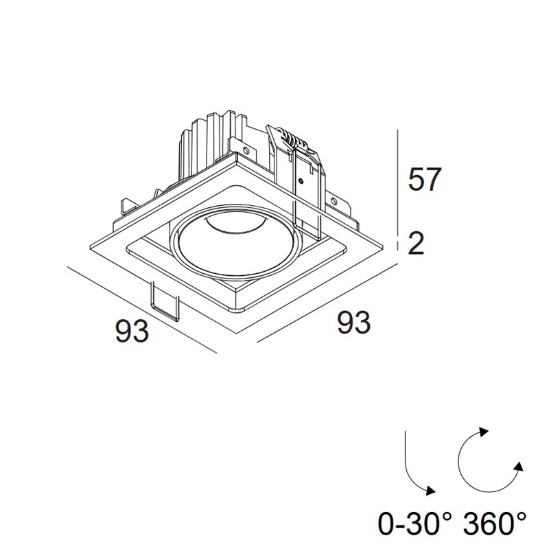 Delta Light Minigrid 67 In 1 recessed spot