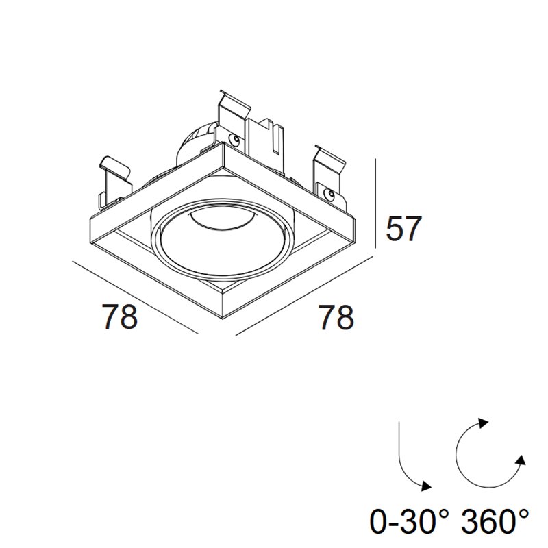 Delta Light Minigrid 67 In Trimless 1 recessed spot