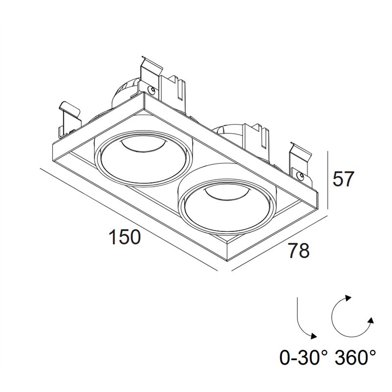 Delta Light MINIGRID 67 IN TRIMLESS 2 Einbauspot