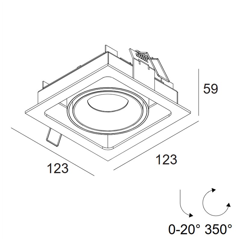 Delta Light Minigrid In 1 recessed spot