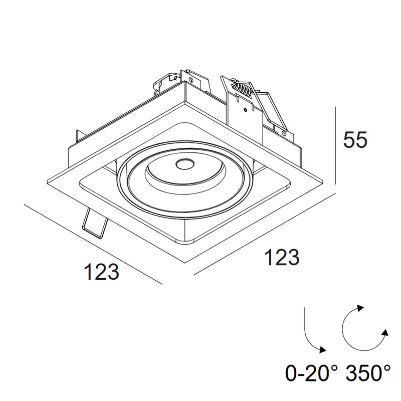 Delta Light Minigrid In 1 Hi Led recessed spot