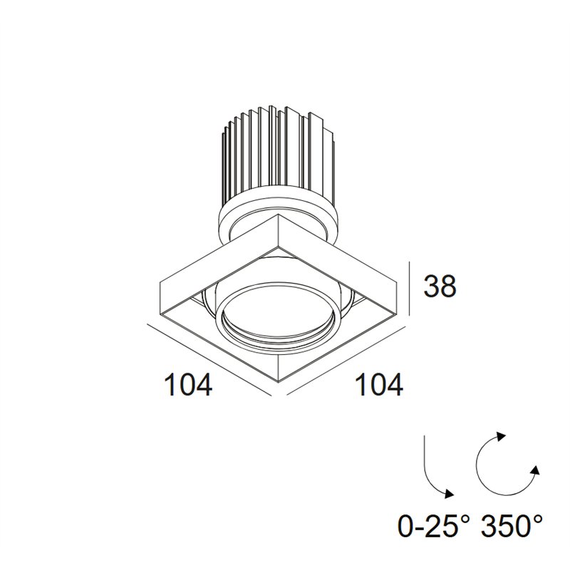 Delta Light Minigrid In Trimless 1 Hp recessed spot