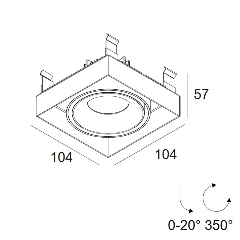 Delta Light Minigrid In Trimless 1 Soft recessed spot