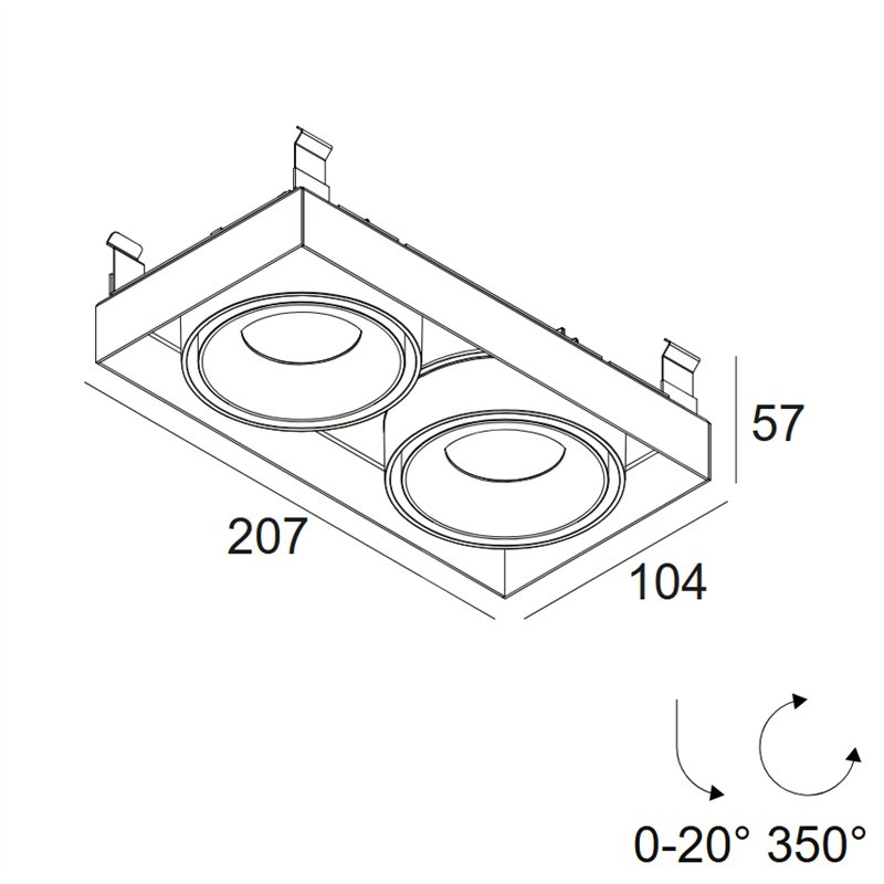 Delta Light Minigrid In Trimless 2 Soft recessed spot