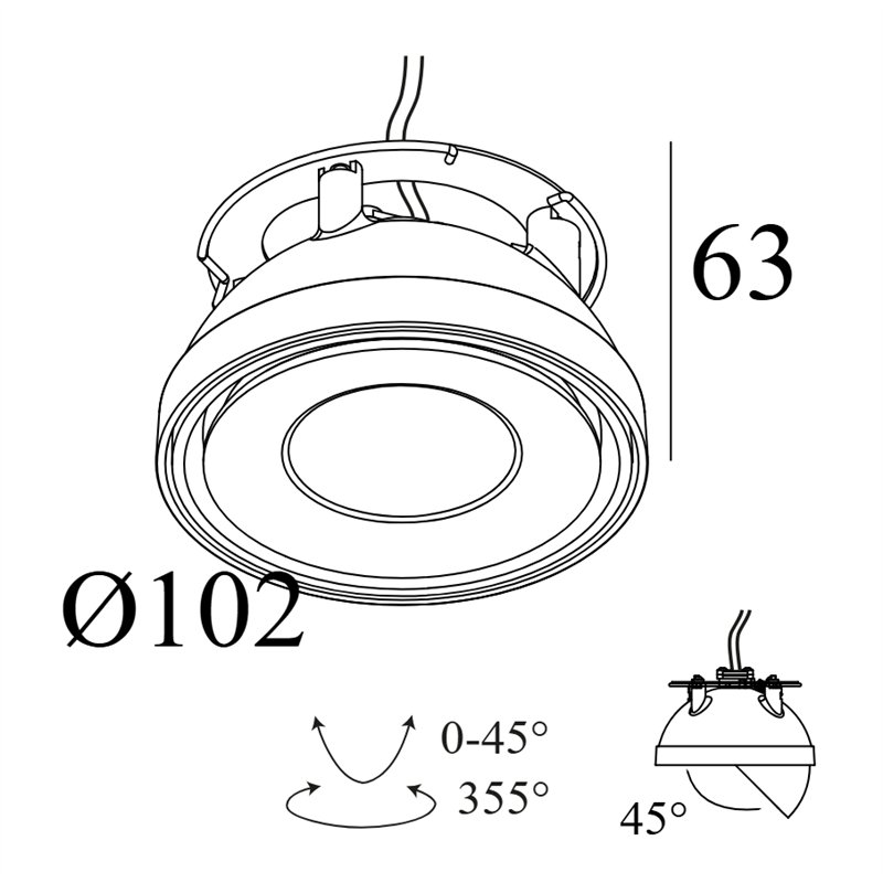 Delta Light TWEETER M TRIMLESS SOFT Einbauspot