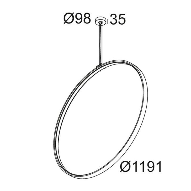 Delta Light SUPERLOOP VC 120 SBL Suspension lamp