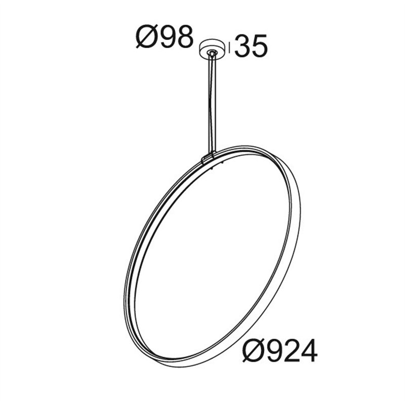 Delta Light SUPERLOOP VC 90 SBL Suspension lamp