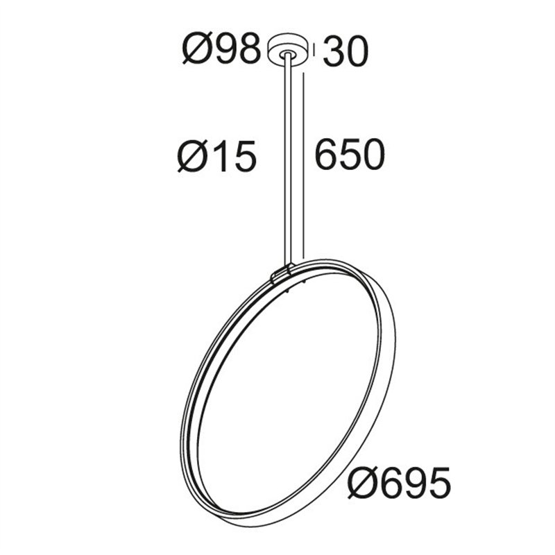 Delta Light SUPERLOOP VR 70 SBL Suspension lamp