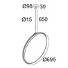 Delta Light SUPERLOOP VR 70 SBL Suspension lamp