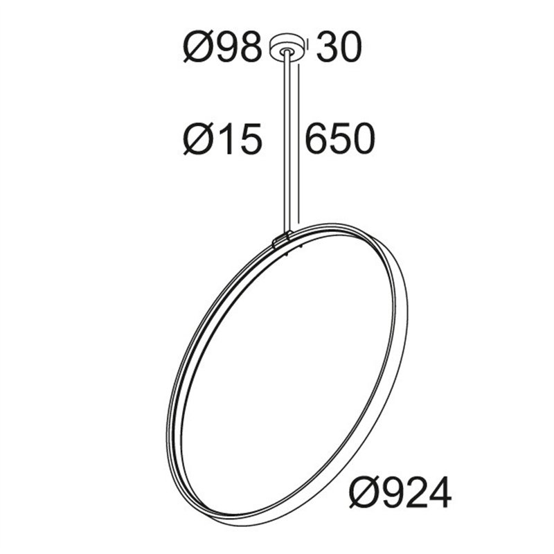 Delta Light SUPERLOOP VR 90 SBL Suspension lamp