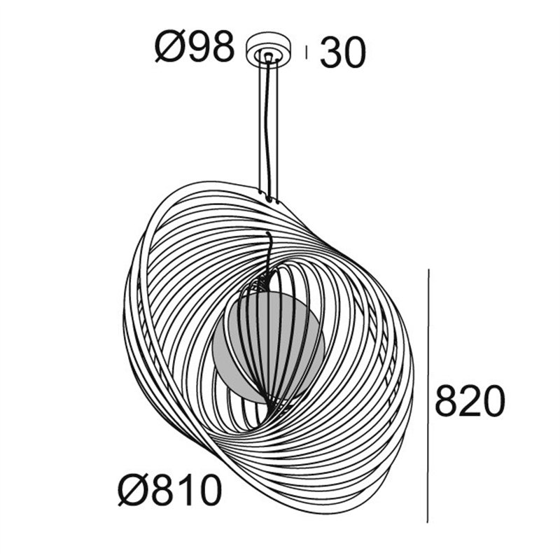Delta Light SOIREE RC 81 E27 OPAL Suspension lamp