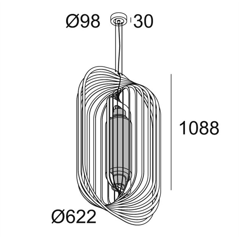 Delta Light SOIREE SC 6210 E27 OPAL Suspension lamp