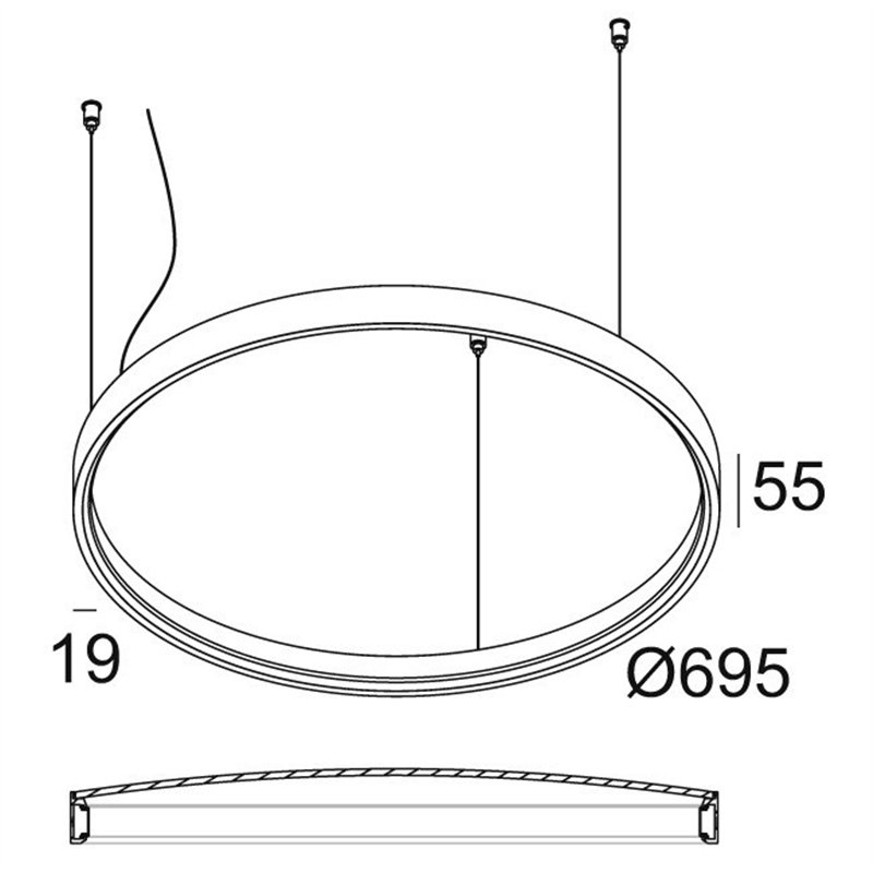 Delta Light SUPERLOOP PLUS HC 70 SBL Hängelampe
