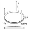 Delta Light SUPERLOOP PLUS HC 70 MDL Suspension lamp