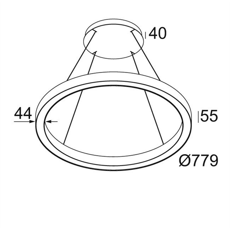 Delta Light SUPER-OH! SLIM 80 CS SBL DOWN Suspension lamp