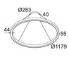Delta Light SUPER-OH! SLIM 120 CS SBL DOWN Suspension lamp