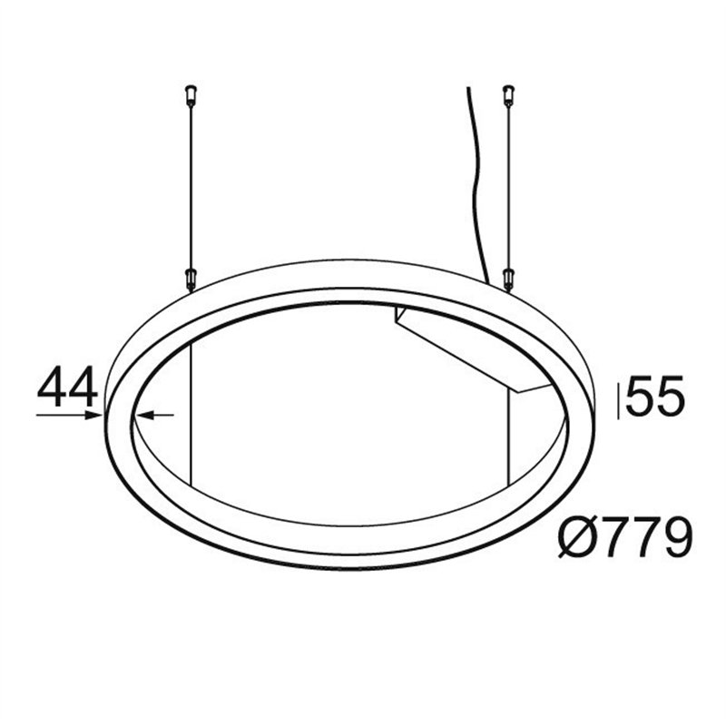 Delta Light SUPER-OH! SLIM 80 C SBL DOWN-UP Suspension lamp