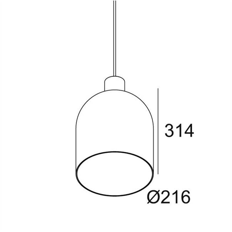Delta Light MANTELLO GLASS L2231 E27 AMBER Suspension lamp