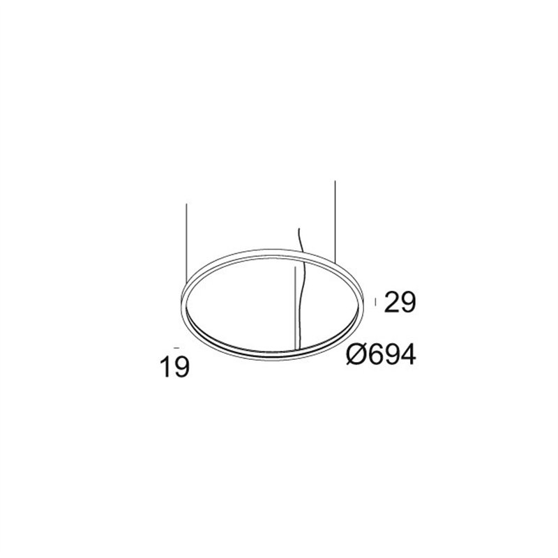 Delta Light SUPERLOOP SLIM IN 70 SBL Suspension lamp