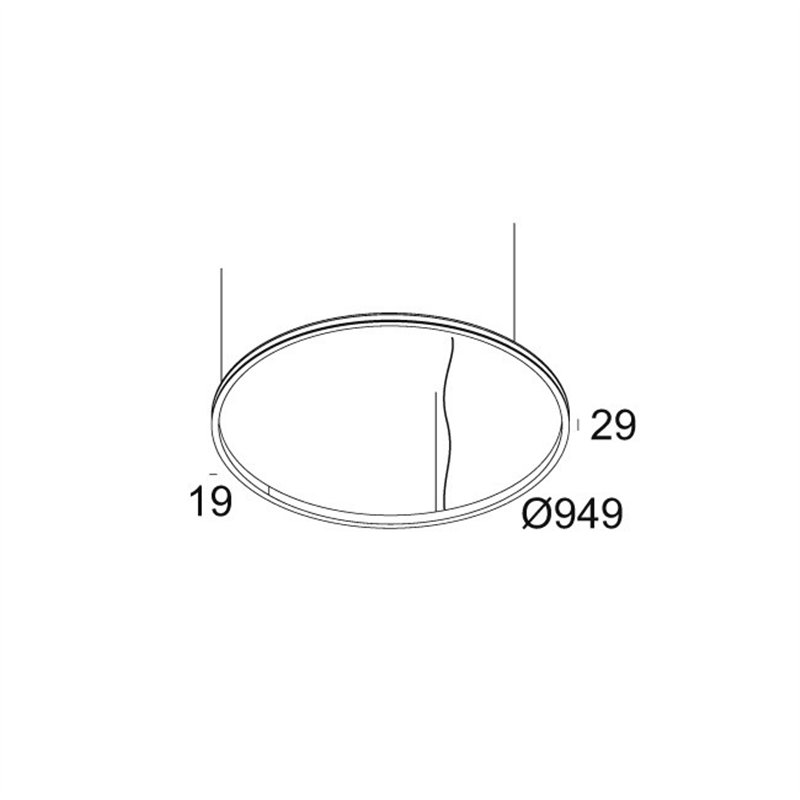 Delta Light SUPERLOOP SLIM OUT 90 SBL Suspension lamp