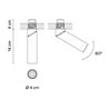 Vibia Bind solo Spotlight Ø 4 cm x 14 cm Narrow - 6690 recessed spot