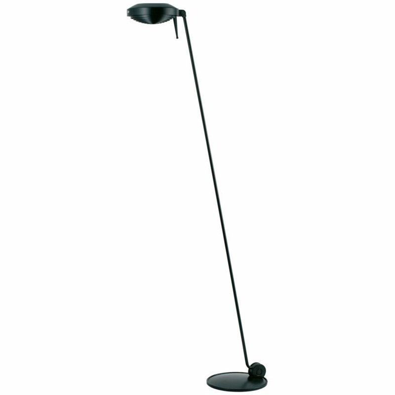 Lumina Elle 1 LED floor lamp with adjustable design and integrated dimmable switch.