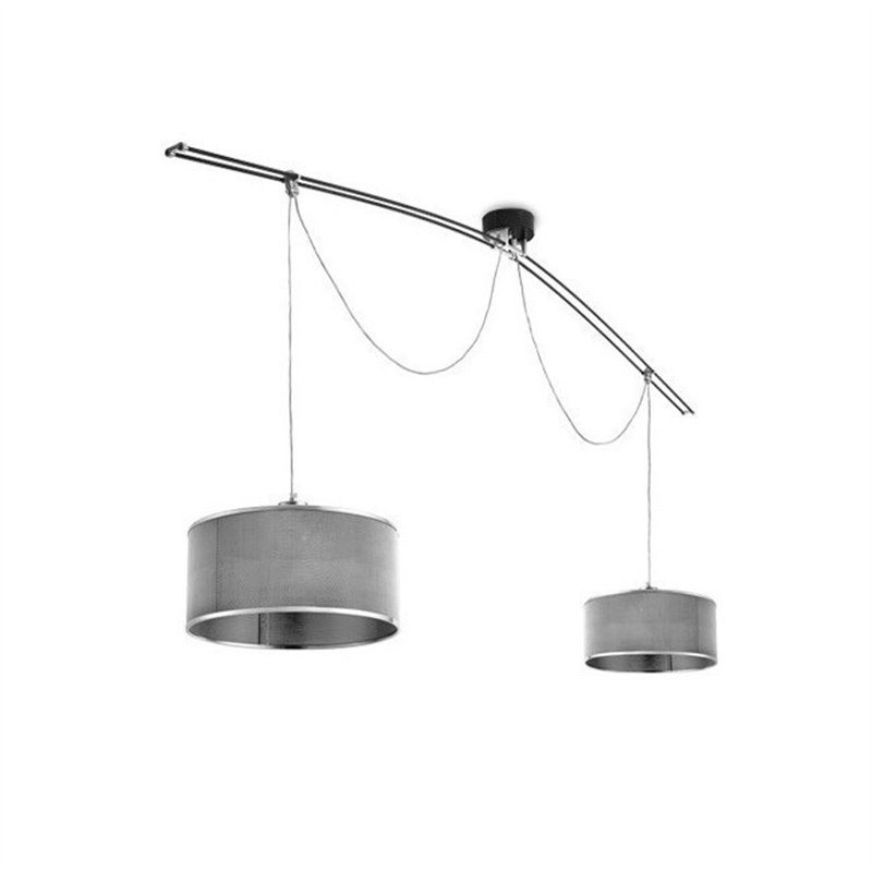 Lumina Moove Doppia Body suspension lamp as base structure for 2 lights, dimmable and compatible with E27 bulbs.