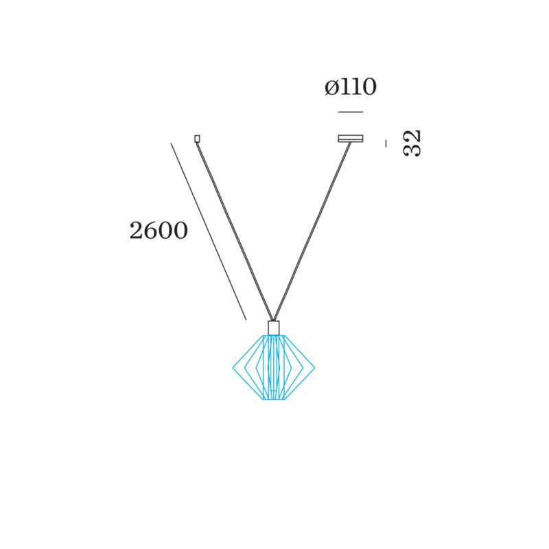 Wever & Ducré Wiro Decenter 1.0 Suspension Set | E27 | 2.6M | For 1 Shade