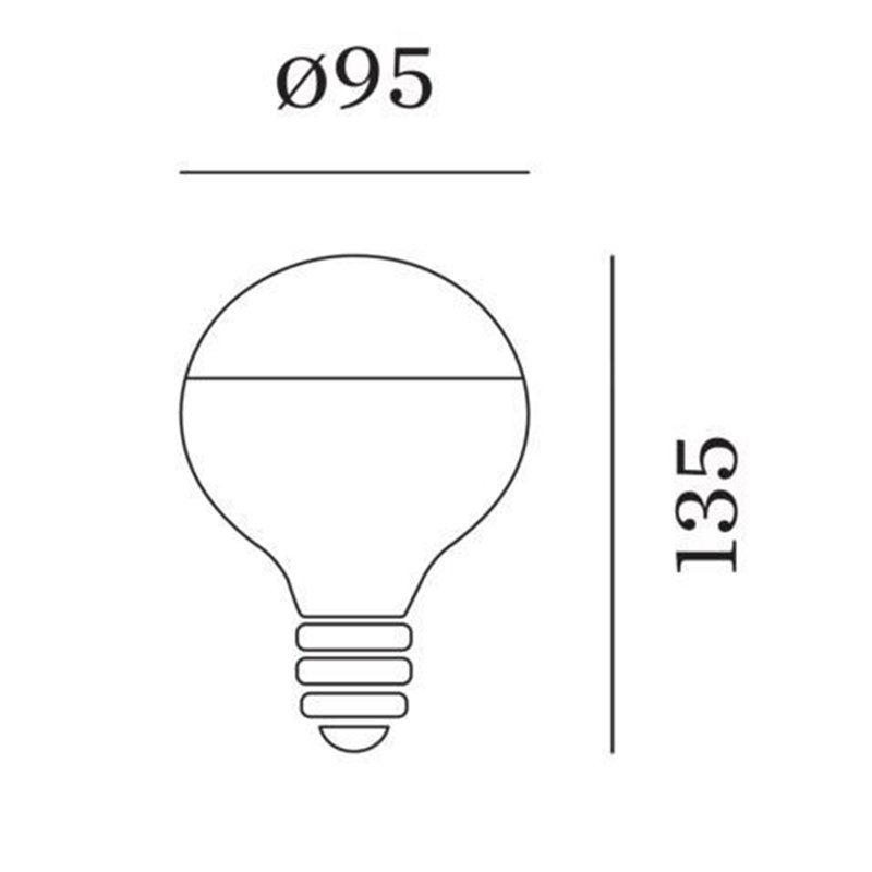 Wever & Ducré G95 LED Lamp 2200K | E27 371lm