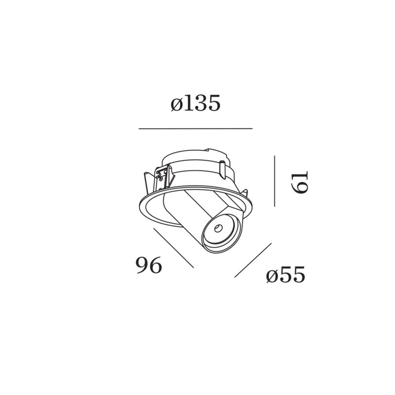 Wever & Ducré Bliek Round 1.0 PAR16 blade springs Recessed spot