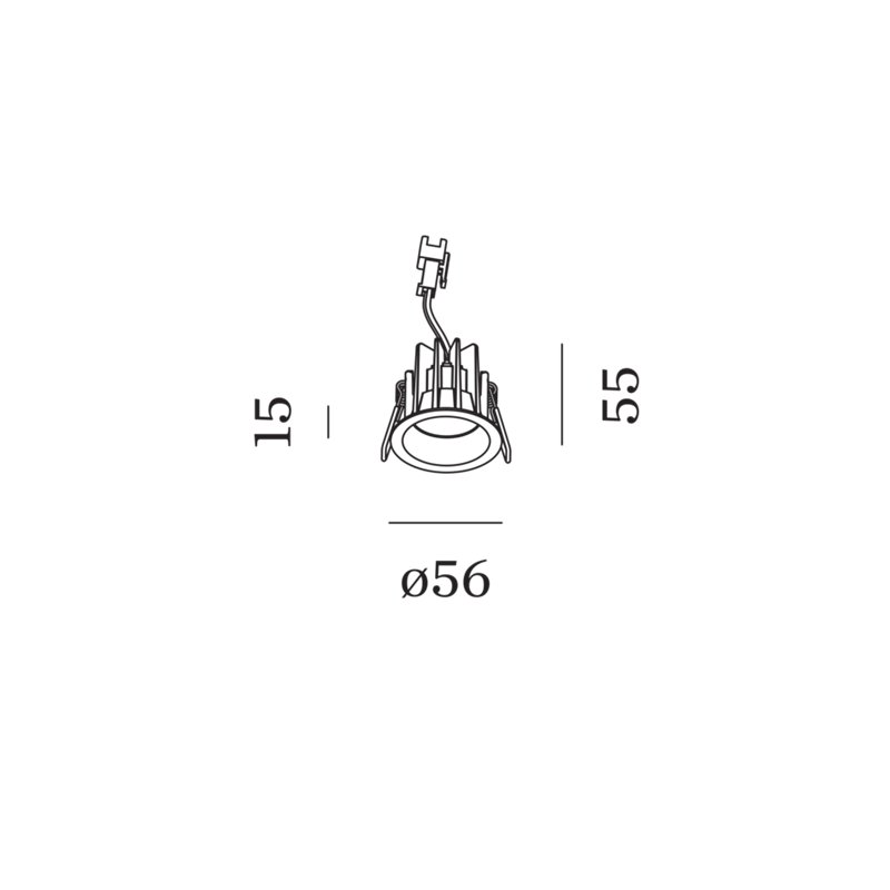 Wever & Ducré Deep Bijou IP65 1.0 wired springs Recessed spot