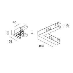 Wever & Ducré L-Connector Strex System | Recessed