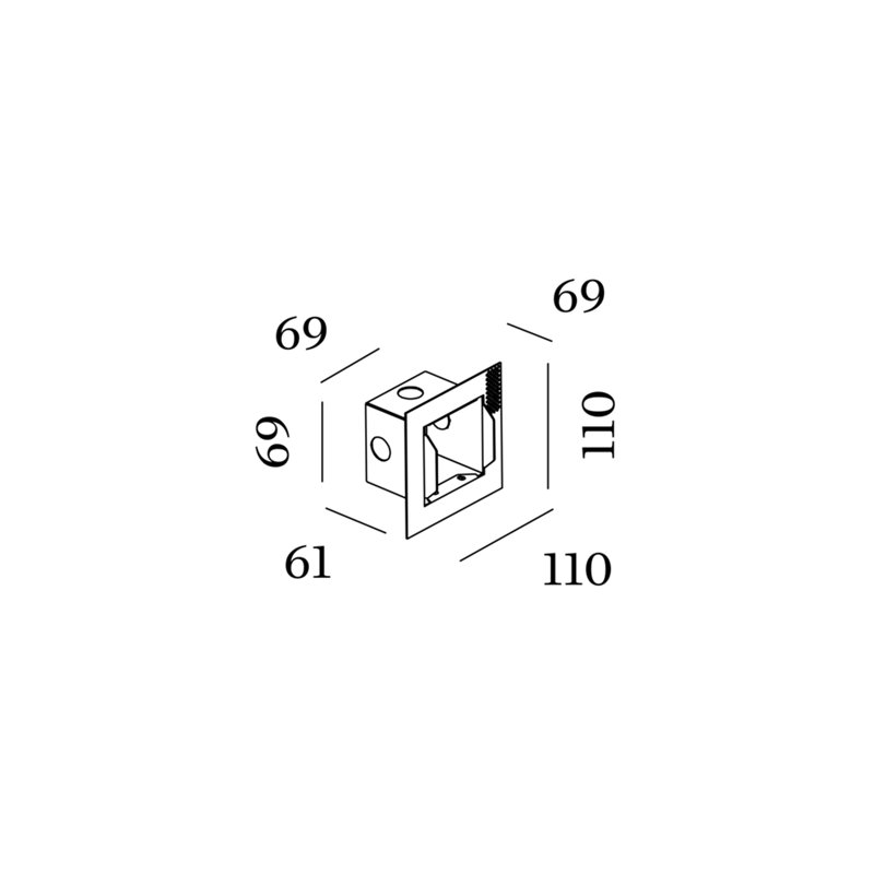 Wever & Ducré Oris / Reto 0.8 Recessed Housing Incl. Plasterkit