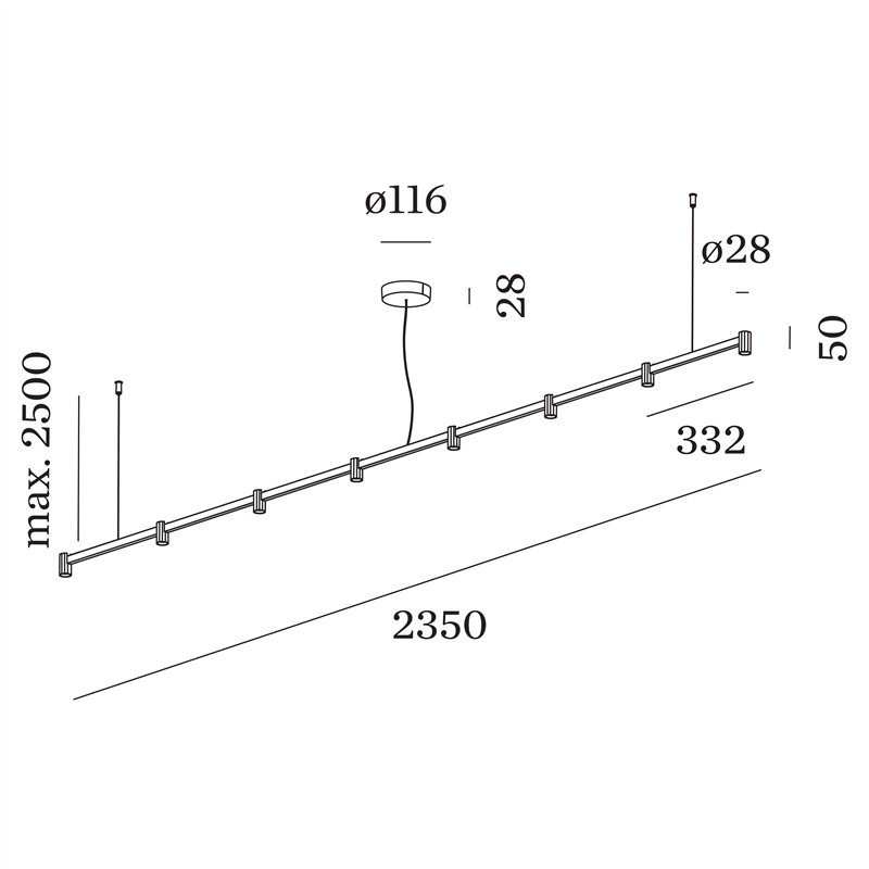 Wever & Ducré Trace Chandelier 3.0 Hängelampe
