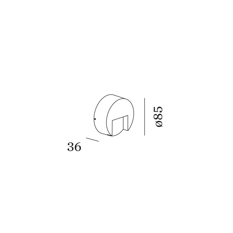 Wever & Ducré RETO ROUND WALL SURFACE OUTDOOR 0.8 Wall lamp