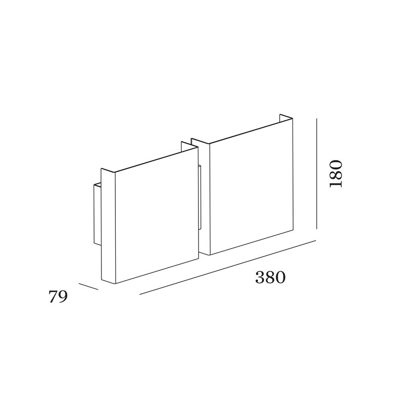 Wever & Ducré CG SQUARE 2G BIG Wandlampe