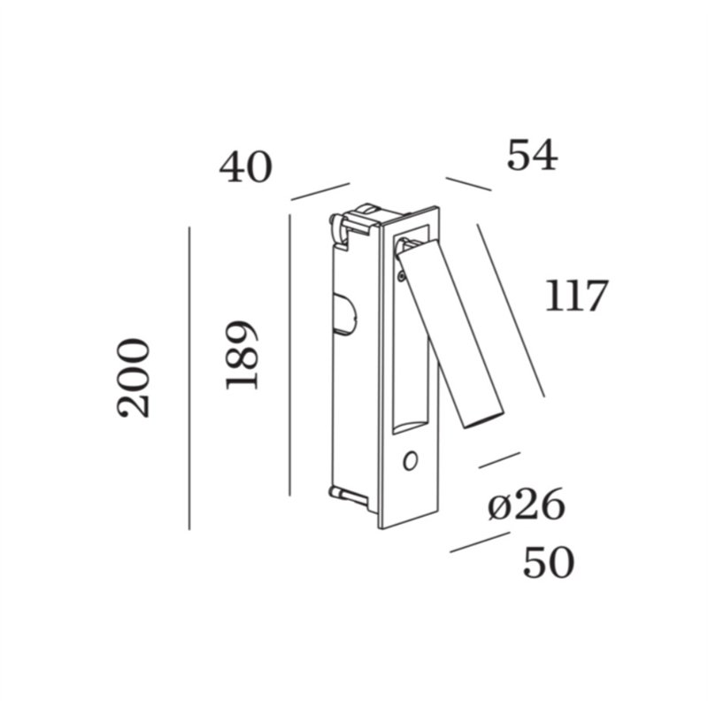 Wever & Ducré MATCH snooze semi-recessed 1.1 Wall lamp