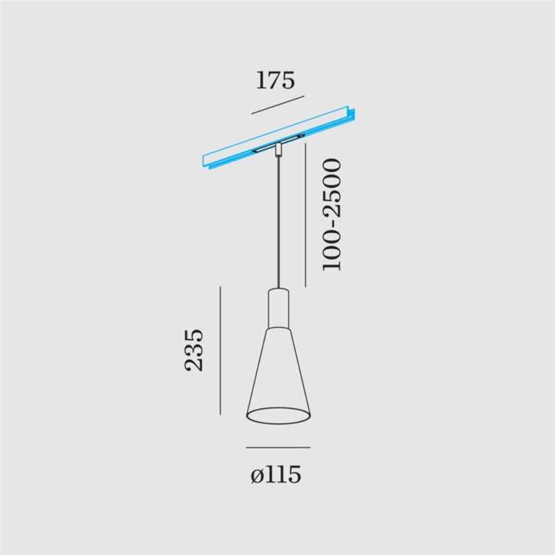 Wever & Ducré ODREY on STREX 1.5 LED Track lighting fixture