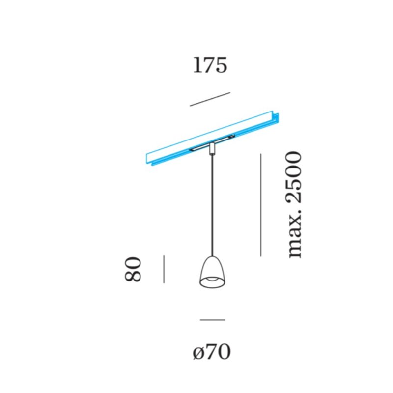 Wever & Ducré COZY CONE on STREX 2.0 Track lighting fixture