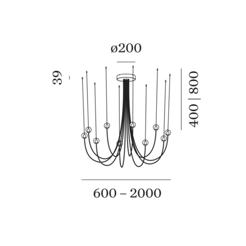Wever & Ducré OPLIA CHANDELIER 1.0 Hängelampe