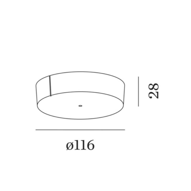 Wever & Ducré SUSP SINGLE CEILING BASE SURF 1.6 ROUND